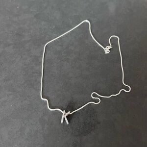 Elegant Silver Initial Necklace